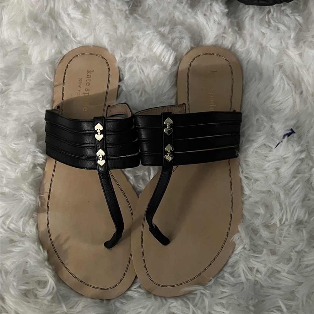 Kate Spade Black and Tan Women's Sandals